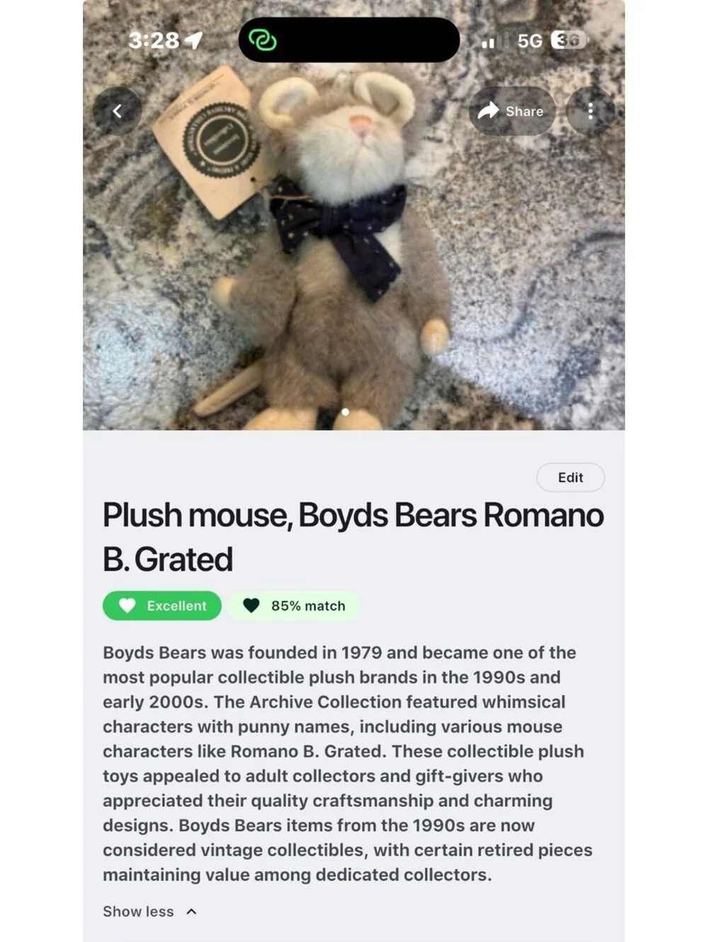 Boyds Bears givers feet romano
